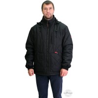  Куртка СИРИУС-ПРАГА-ЛЮКС мужская, с капюшоном, черная