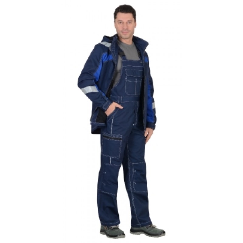 СИРИУС-СИДНЕЙ костюм летний, куртка, п/к синий с ваильковым тк.Rodos (245 гр/кв.м)