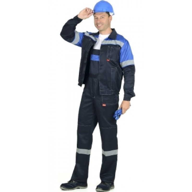 СИРИУС-ЛЕГИОНЕР костюм, куртка, полукомбинезон синий с васильковым и СОП 50мм