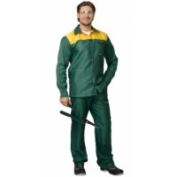 СИРИУС-СТАНДАРТ костюм, куртка, брюки зелёный с жёлтым