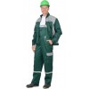 СИРИУС-ПРАКТИК-1 костюм летний, куртка, п/к. зеленый с серым тк.CROWN-230